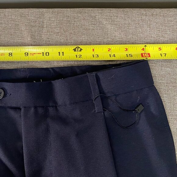 Louis Martin Wool Blend Pleated Uniform Dress Pants Women's 12 Navy Blue NWT - Picture 11 of 15